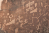 Close-up Petroglyphs Newspaper Rock